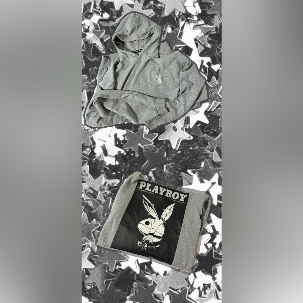 PLAYBOY Gray Graphic Sweatshirt🐰🩶